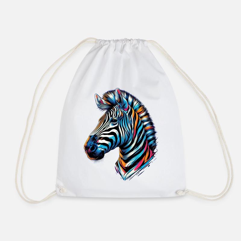 Zebra - Turnbeutel - Weiß