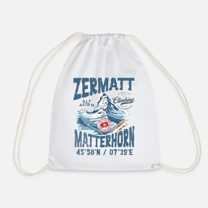 Zermatter Klettern 2 - Turnbeutel - Weiß