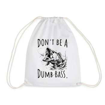 Perch Fishing Angler Saying Funny - Drawstring Bag - white - Front