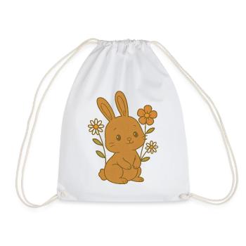 Bunny Bunny Printemps Fleurs Été Jardin de Pâques - Sac de sport léger - blanc - Devant