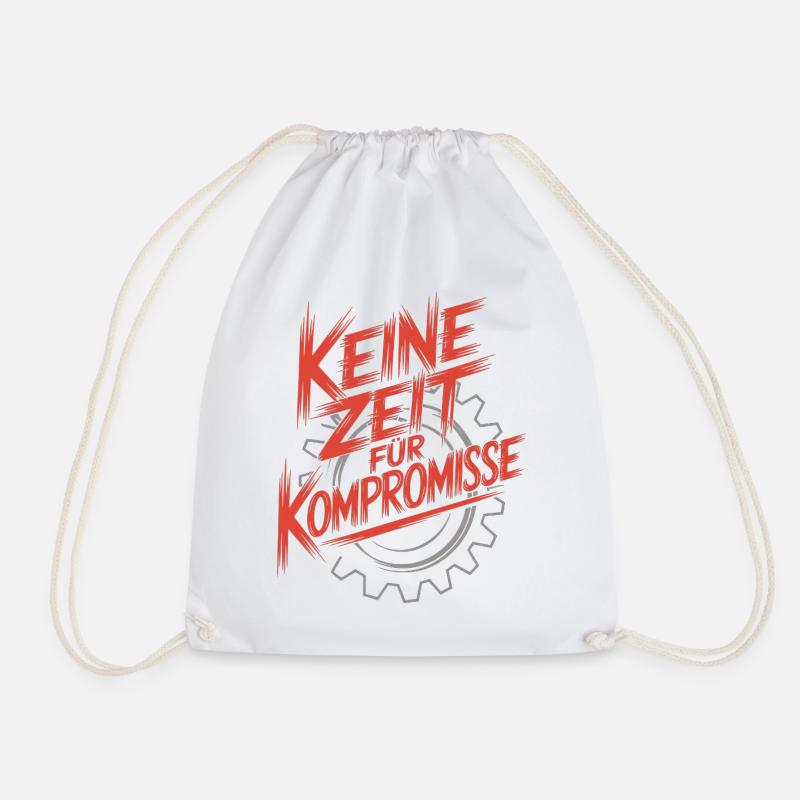 Pas le temps pour le compromis rouge - Sac de sport léger - blanc