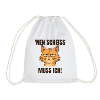 Drôle de chat avec un dicton effronté 'a shit - Sac de sport léger - blanc - Devant