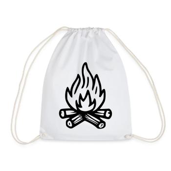 Campfires - Drawstring Bag - white - Front