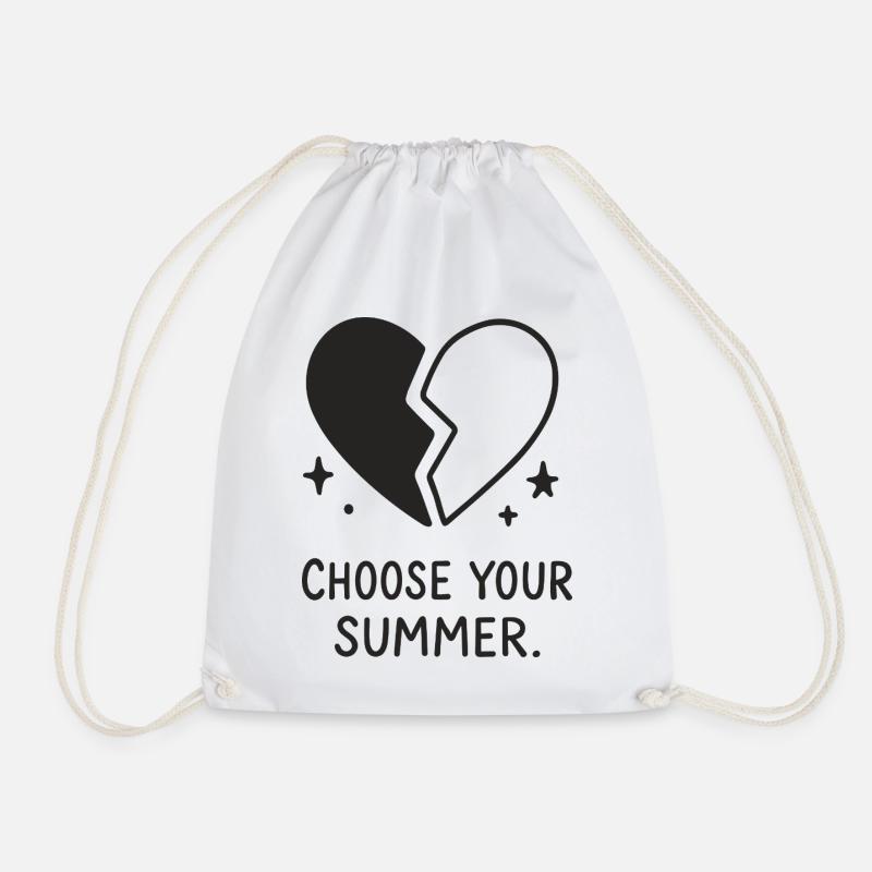 Choose Your Summer – Broken Heart - Turnbeutel - Weiß