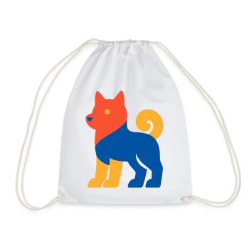 Pop Art Dog - Drawstring Bag - white - Front