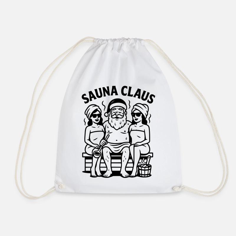 Sauna Weihnachten Santa Claus - Turnbeutel - Weiß