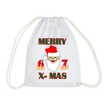 Ambiance Santa 6–7 – JOYEUX NOËL (Inspiré par - Sac de sport léger - blanc - Devant