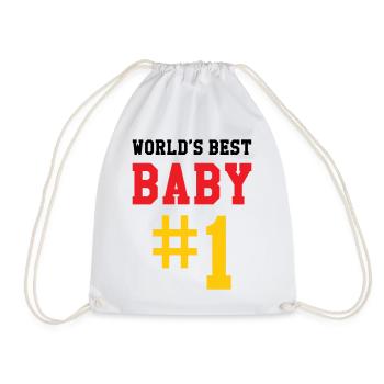 Meilleur bébé - Naissance - Enfant - Sac de sport léger - blanc - Devant
