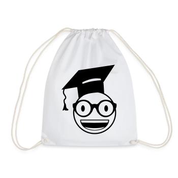 Nerd Student - Drawstring Bag - white - Front