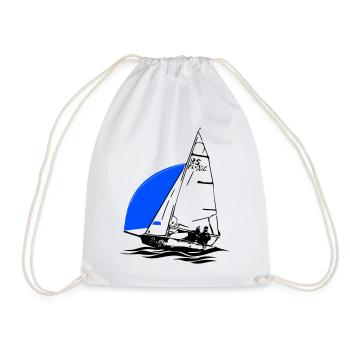 RS Feva XL Sailboat Youth Sailing Dinghy Regatta - Drawstring Bag - white - Front