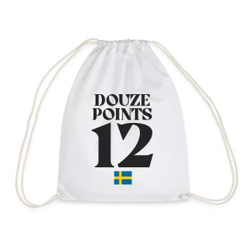 Zwölf Punkte Schweden Eurovision - Turnbeutel - Weiß - Vorne