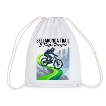 Sellaronda Neon Summit MTB Rider - Drawstring Bag - white - Front