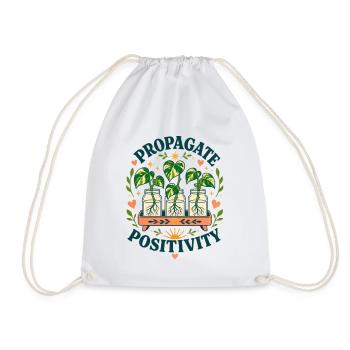 Propagate Positivity – Pothos Ableger - Turnbeutel - Weiß - Vorne