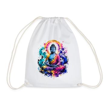 Art de la méditation des vagues de Bouddha - Sac de sport léger - blanc - Devant