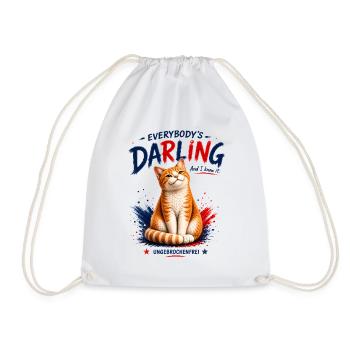 Everybody’s Darling  Charmante Katze mit Charakter - Turnbeutel - Weiß - Vorne
