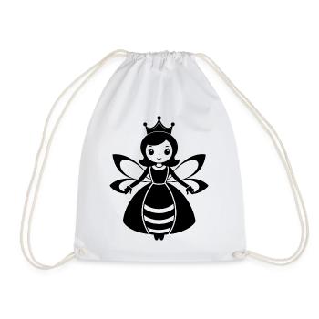 Niedliche Queen Bee - Turnbeutel - Weiß - Vorne