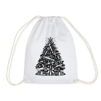 Weihnachtsgeschenk für Heimwerker - Turnbeutel - Weiß - Vorne