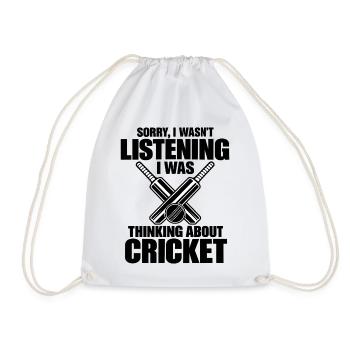 Lustiger Cricketspieler, Bowler, Schlagmann, Liebhaber, Sport - Turnbeutel - Weiß - Vorne