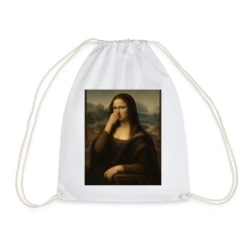 Die Mona Lisa bedeckt ihre Nase - Turnbeutel - Weiß - Vorne