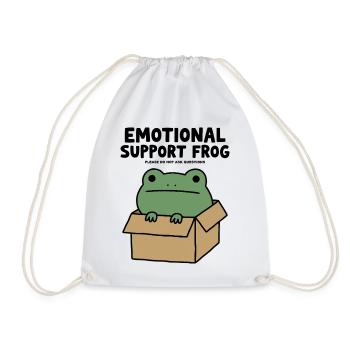 Emotionaler Unterstützungsfrosch - Turnbeutel - Weiß - Vorne