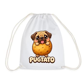 Funny Cute Pugtato Pug Potato Kawaii Dog - Turnbeutel - Weiß - Vorne