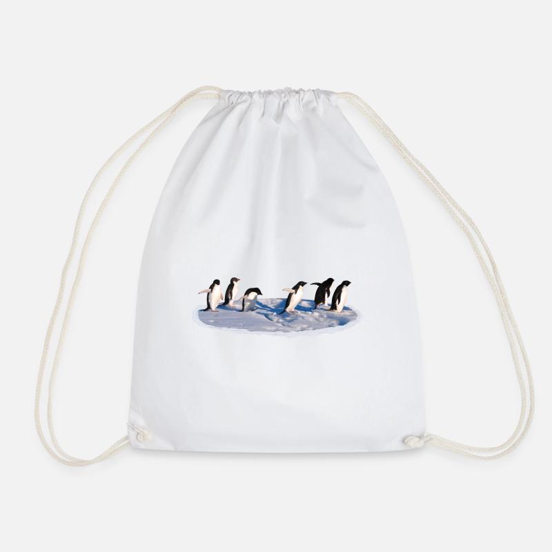 Pinguine auf einer Eisscholle Pinguin - Turnbeutel - Weiß