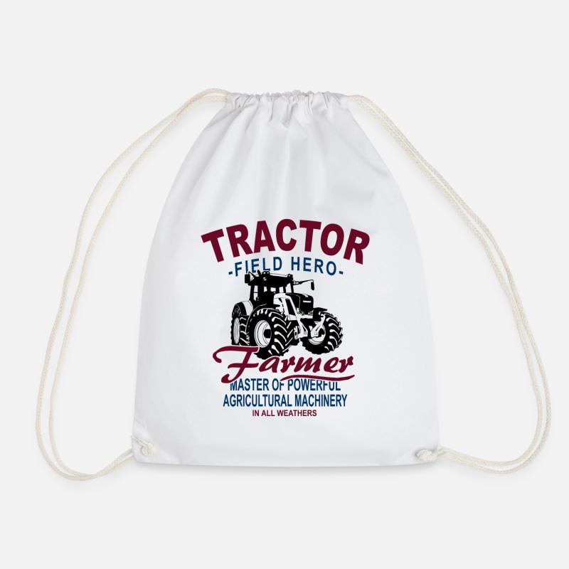 Traktor - Schlepper - Landwirt - Bauer - Turnbeutel - Weiß