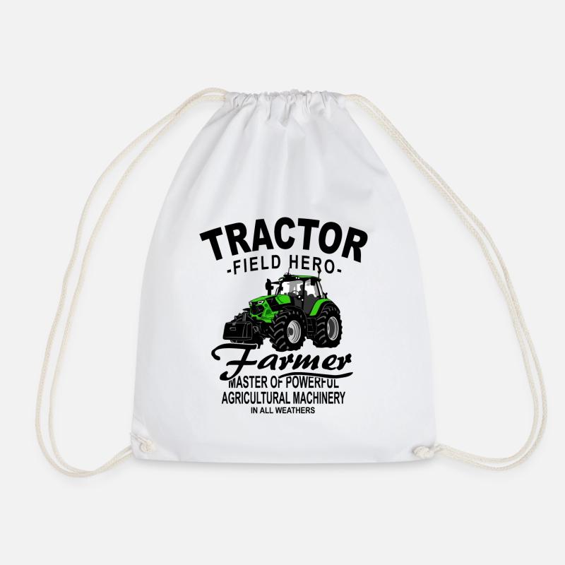 Traktor - Schlepper - Landwirt - Bauer - Turnbeutel - Weiß