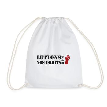 Luttons pour nos Droits ! - Sac de sport léger - blanc - Devant