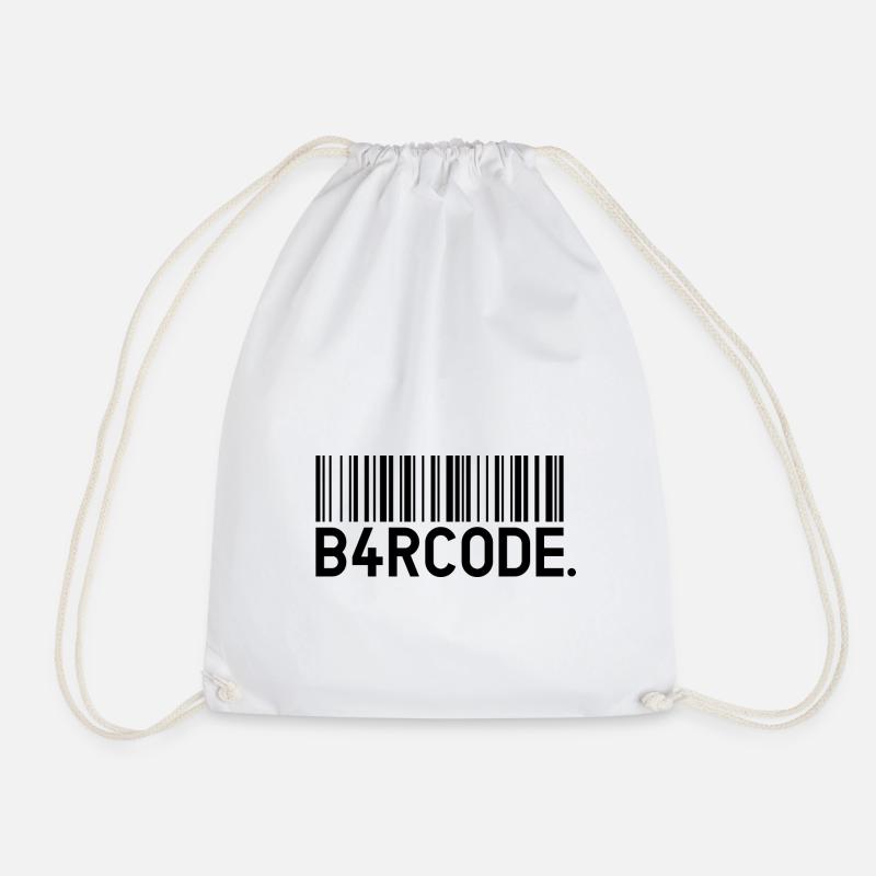 B4RCODE. black - Turnbeutel - Weiß