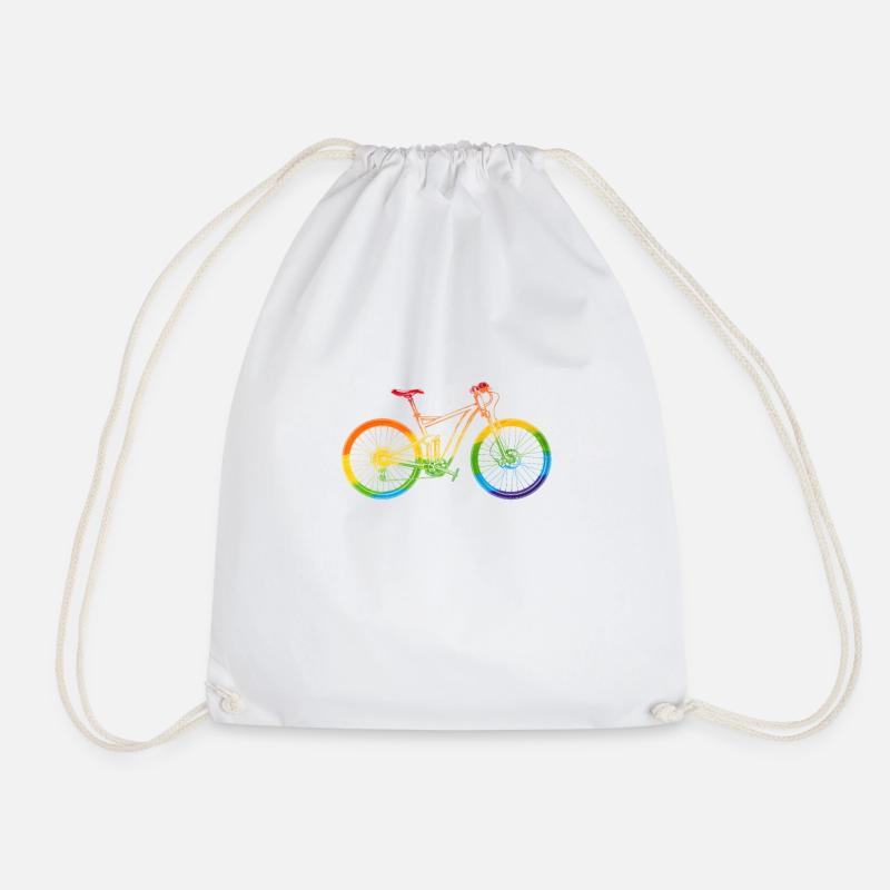 Modernes Pride Bike - Turnbeutel - Weiß