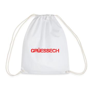 Grüessech Grüezi Schweizerdeutsch Schweiz Alpen - Turnbeutel - Weiß - Vorne