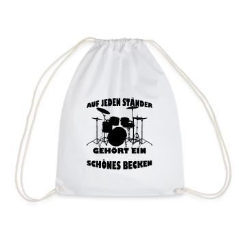 Batterie batteur musicien blague Drôle cadeau - Sac de sport léger - blanc - Devant