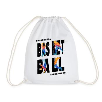 Basketball Basketballspieler Spieler Vintage Bunt - Turnbeutel - Weiß - Vorne