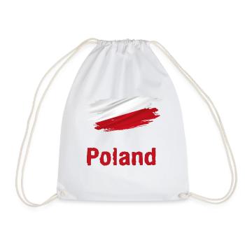 Flag Patriot Gift Home Country Flag Poland - Drawstring Bag - white - Front