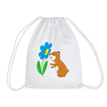 Hamsters and ladybugs - Drawstring Bag - white - Front