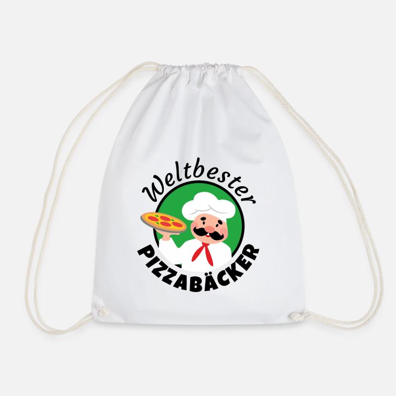 Weltbester Pizzabäcker - Turnbeutel - Weiß