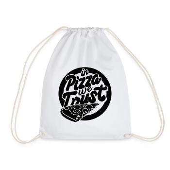 In Pizza We Trust - Drawstring Bag - white - Front