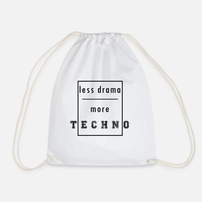 moins de drame plus de techno - Sac de sport léger - blanc