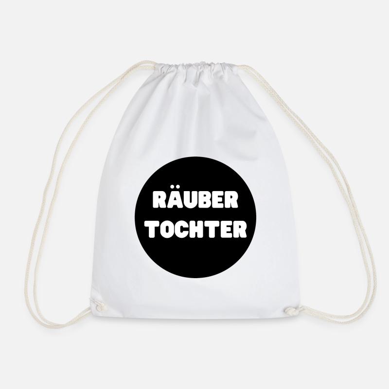 Räubertochter (rund) - Turnbeutel - Weiß