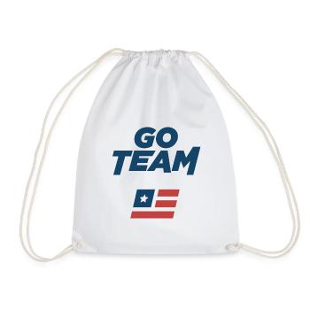 Go team - Drawstring Bag - white - Front