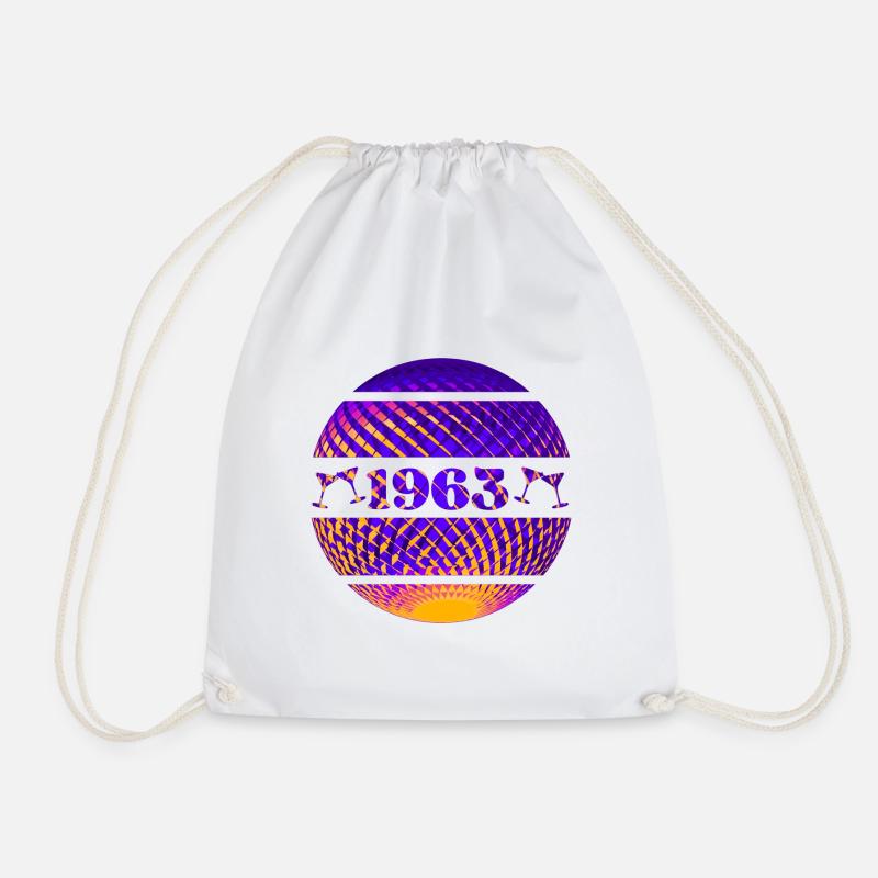 Born 1963 - Drawstring Bag - white