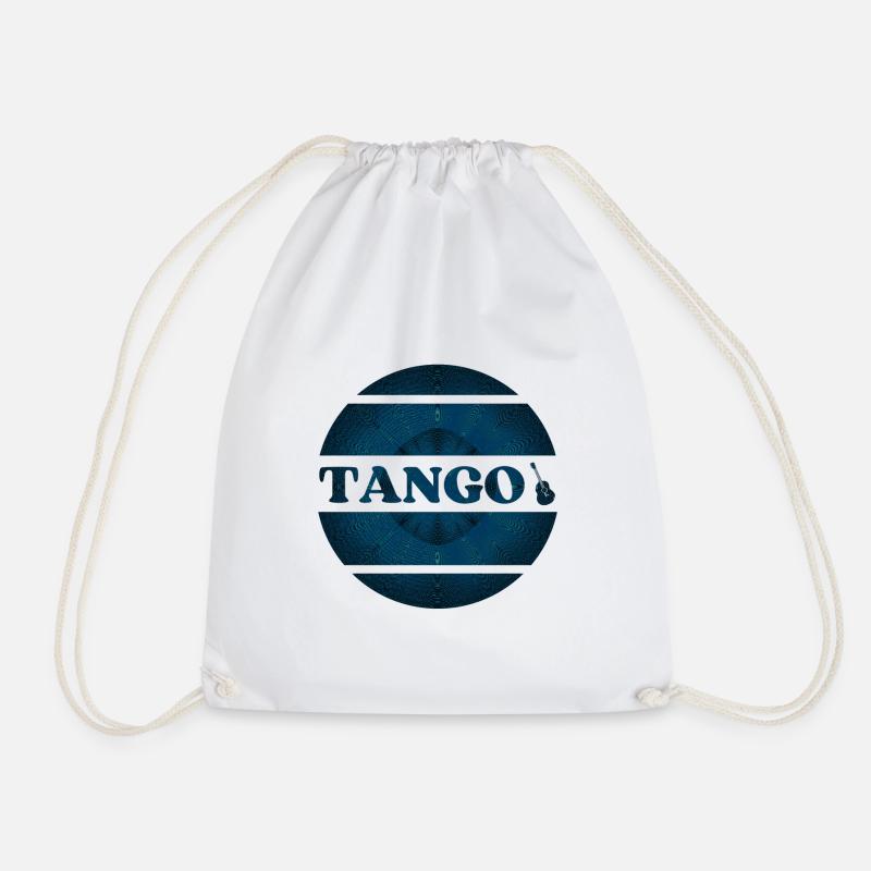 Blue tango design for tango dancers - Drawstring Bag - white