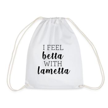 I feel betta with Lametta - Turnbeutel - Weiß - Vorne