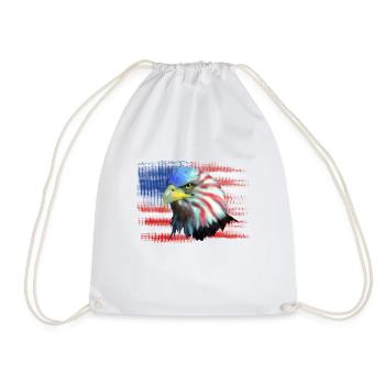 eagle USA - Drawstring Bag - white - Front