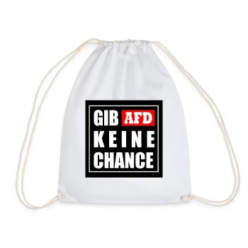 Gib afd keine chance - Turnbeutel - Weiß - Vorne