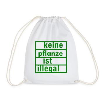 keine pflanze ist illegal - Turnbeutel - Weiß - Vorne
