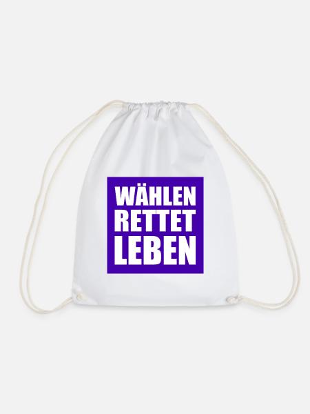 wählen rettet leben - Turnbeutel - Weiß
