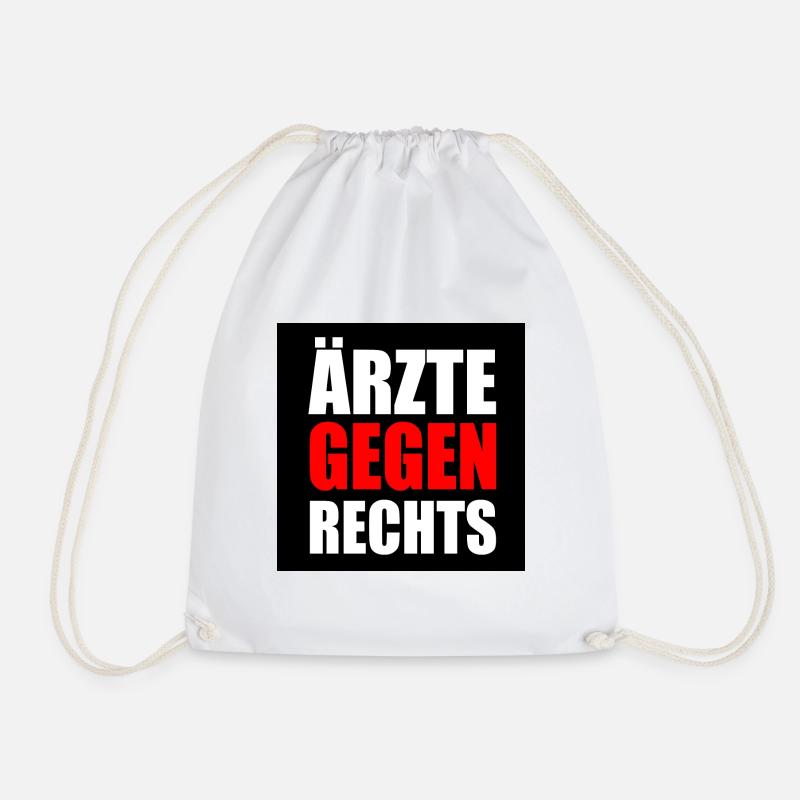Ärzte gegen rechts - Turnbeutel - Weiß