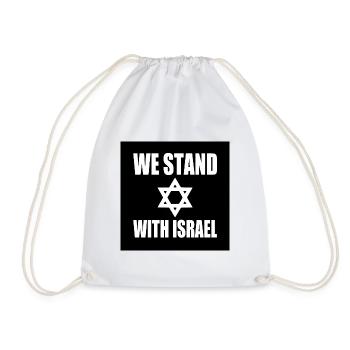 We stand with israel - Turnbeutel - Weiß - Vorne